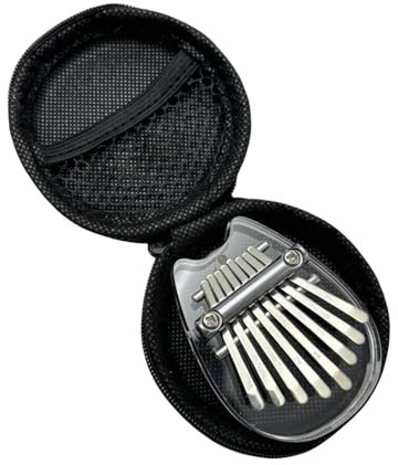 Kalimba Instrument Daumen Kleiner Schlüssel Tragbares Musikinstrument Mini-Holz-Acryl-Tastatur Kalimba Geschenke 8 Klavier Mit Box(Acrylic 1)