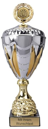 Deitert Dart-Pokale 6er Serie 57910 Gold-Silber mit Deckel 27,5 cm