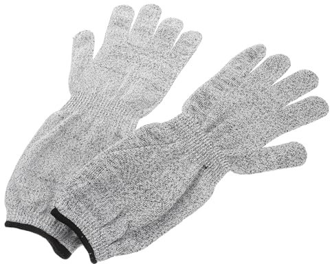 Mikikit Guantes de Seguridad Anticorte Hppe, Manga Larga y Transpirable, Protección para Brazos, Resistentes al Desgaste, Uso Industrial