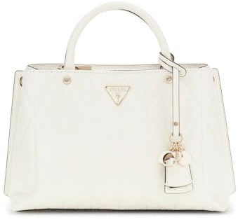 GUESS Aldina Girlfriend Satchel Cream White