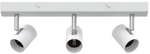 vidaXL Foco de techo con focos Blanco 38 x 6,5 x 11,5 cm Metal