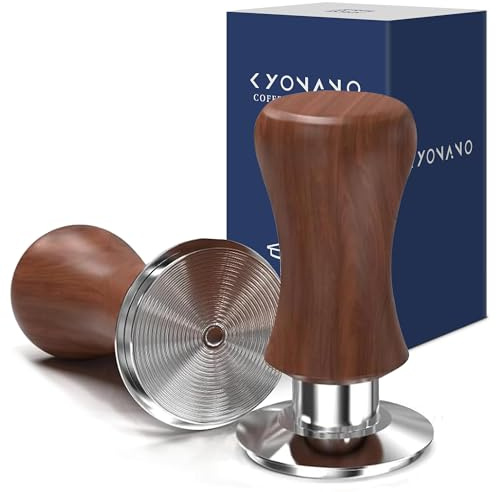 KYONANO Tamper 51mm, Kaffee Espresso Tamper, stilvoller Decent Force Tamper, auf 30 lbs Anpressdruck kalibiriert, 304 Edelstahl, Espresso siebträger Maschine zubehör