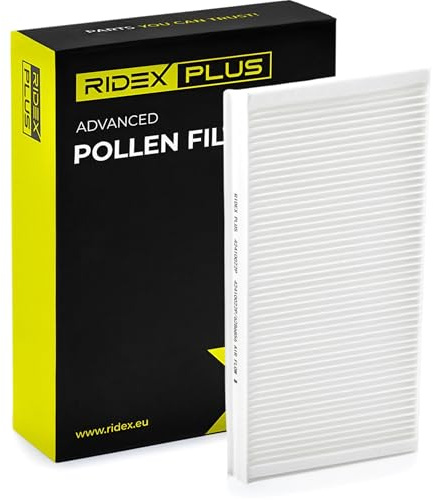 RIDEX PLUS 424I0022P Innenraumfilter Pollenfilter Höhe: 30 Breite: 162 Länge: 331 Kompatibel mit VW Golf 4 Schrägheck 1J1 POLO 9N, BMW 3 Limousine E90, AUDI A3 Sportback 8PA, MERCEDES-BENZ