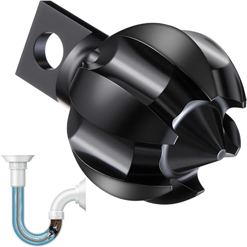 Enhon Drain Snake Drill Attachment, 1.2 Diameter Spiral Root Cutter Head for Drain Auger, Universal Sewer Snake Attachment with 0.25 Interface, Fits 1.5–3 Pipes in Kitchen, Bathroom & Washroom