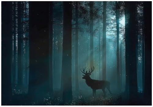 WallArena Vlies Fototapete, Wald, 250x175cm | Fototapeten - Tapeten - für Wohnzimmer Schlafzimmer - Vliestapete Wandtapete Tapete 3D Effekt- inkl. Kleister