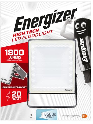 Energizer LED Floodlight, 20 W, Black