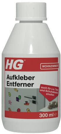 HG Aufkleberentferner, Klebstoff- und Klebemittellöser, Teer- und Ölfleckenentferner für Oberflächen, schnell und wirksam - 300 ml