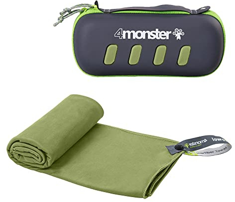 4Monster Mikrofaser Handtücher in 5 Farben, Saugfähiges Sporthandtuch Ultra Leicht, Schnelltrocknendes Reisehandtuch für Fitness Sport Sauna Yoga Reisen