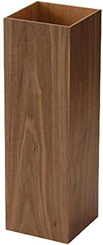 Siunwdiy Regenschirmständer,Holz Regenschirmständer,Mit Tropfablage, Geeignet Für Vordertür-Eingangs Flur Quadratischer Walnuss-Holz-Regenschirm-Ständer,Braun