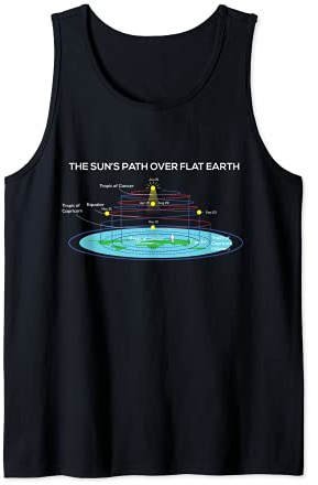 Flat Earth Society Sun's Path Over Flat Earth Flat Earth Tank Top