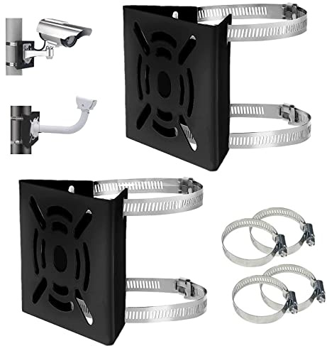 Soporte adaptador de montaje vertical universal para cámara de seguridad CCTV PTZ Dome soporte de montaje vertical negro con 4 bucles