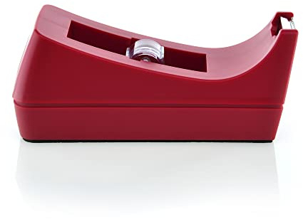 REF 0504R- SDI Classic Tisch-Klebebandabroller, 33 m, hohes Gewicht und Qualität von Office Box, Rot