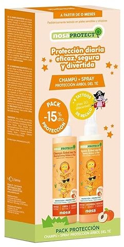 PACK CHAMPU+SPRAY NOSAPROTECT 250ML MELOCOTÓN
