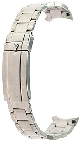 ROUHO Edelstahl Uhrenarmband Glide Lock Faltschließe Metallband für Rolex Submariner Daytona Cosmic Timing-20mm