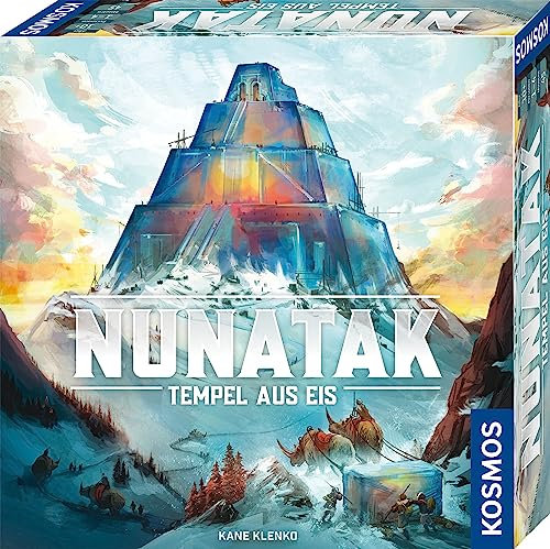 KOSMOS 683801 Nunatak - Tempel aus EIS, Familienspiel, Cooler 3D Aufbau, 3D-Spielsteine in EIS-Optik, Strategiespiel, Brettspiel, Gesellschaftsspiel