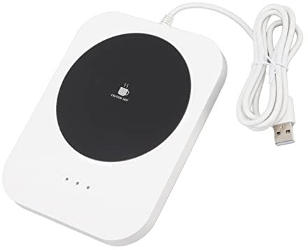 Miskall Kaffeetassenwärmer Für Den Schreibtisch, 55 ℃ Konstant Warm, USB-Kaffeetassenwärmer Für Kaffee, Tee, Milch, Getränke, Wärmeplatte Für Den Schreibtisch, 5 V, Weiß