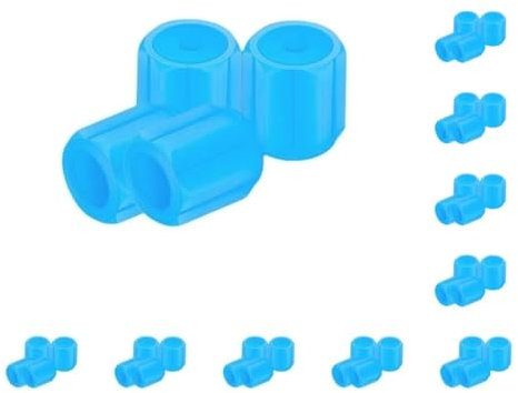 10 Satz von 4 x Auto Reifen Ventilkappen Beleuchtete Fahrrad Reifen Kappen für Fahrrad Motorrad blau 1,2 x 1,5 cm