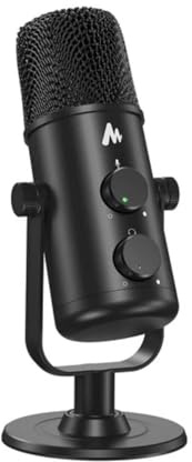PROSOUND Maono USB-C Nieren-Kondensator-Mikrofon-Kit mit Mehreren Tonabnehmer-Mustern Stummschaltung, Lautstärke, Mikrofonverstärkung für PS4/5 Xbox Gamer Gaming, Aufnahme, Gesang, YouTube,
