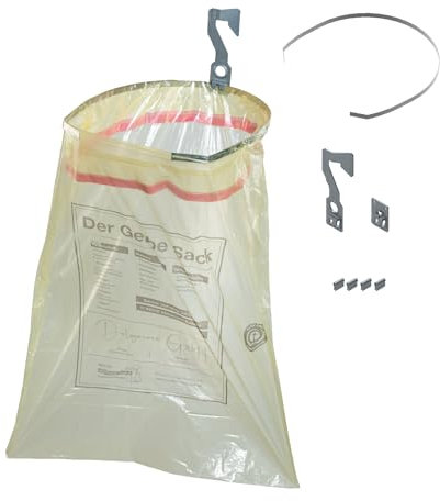 O-Spring System für Tüten und Müllsäcke bis zu 120l, gelber Sack Ständer, Müllsackständer, Müllbeutel Halter, Flaschensammler, Müllständer, Müllsackhalter, Halterung für Küche,Werkstatt,Garten,Camping