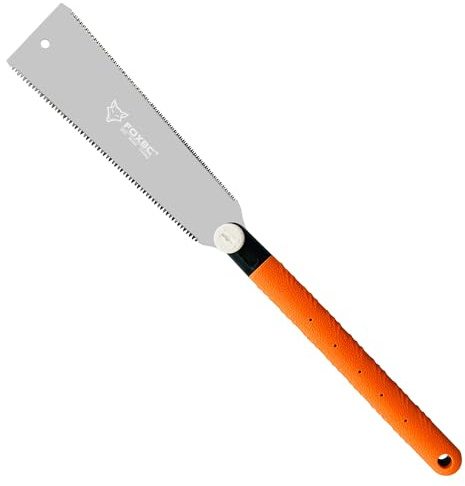 FOXBC 9.5 Inch Japanese Pull Saw Hand Saw Ryoba Flush Cut Saw Double-Edge for Woodworking
