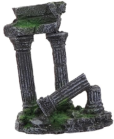 BESPORTBLE Fish Tank Decoration and Fish Shelter Resin Roman Column Aquarium Ornament with Underwater Use in Bedroom or Aquarium