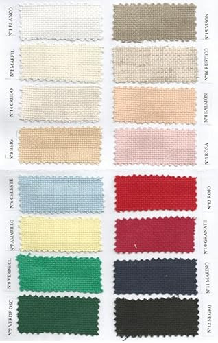 Pack 4 unidades Tela Aída 14 para punto de cruz 5,5 puntos por cm. 16 colores a elegir medidas cada unidad de 50 x 75cm