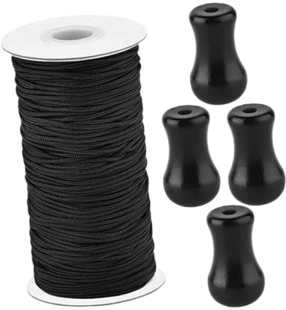 Cabilock Curtain Cord Accessories Blind Cord Pull Ends Knobs Winder for Window Pulls Used in for Venetian