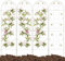 HOMASIS 4 Pezzi di Graticcio per Piante Rampicanti in Metallo, Pannelli Decorativi per Recinzione da Giardino, Graticcio per Piante Rampicanti per Colture di Viti, 50 x 180 cm (Bianco)