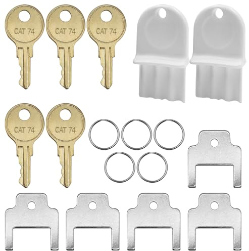 Papierhandtuchspenderschlüssel, kompatibel mit Bobrick, Kimberly Clark, 12 Stück | Cat 74 Key 770301 Spender Schlüssel Ersatz kompatibel mit Waffle, Janitor Bobrick, Kimberly Clark Toilettenpapierspender