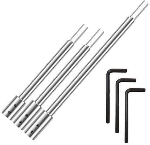 1pcs(254mm)/3pcs(169mm&178mm&254mm) Extra Lange Bohrerverlängerung für Forstnerbohrer passend für 3/8 Zoll oder 2/5 Zoll Bohrer für Extra Tiefe Lochfräsen und Ausbrüche (3pcs(169mm&178mm&254mm))