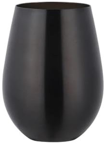 Vaso de cerveza de acero inoxidable de 500 ml, vaso de cerveza de oro rosa, taza de zumo, taza de metal para beber, copa grande para el vientre, suministros para bar (negro)