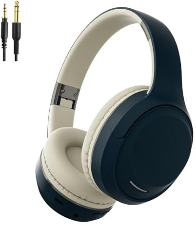 Anluomania Casque Bluetooth sans Fil Bluetooth 5.3, Casque stéréo HiFi, Style Around-Ear, Micro intégré, Pliable Casque Bluetooth, Casque Audio Circum-auriculaire pour Voyage/Travailler/Téléphoner/PC