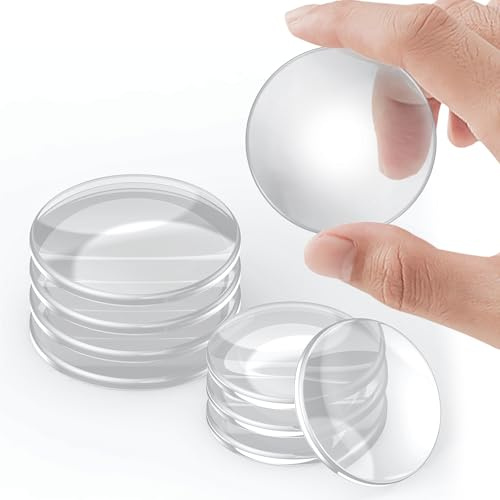 Uniclife 8 Stück Türstopper für die Wand, selbstklebender Türgriff-Schutz klare Wandschützer für Türgriffe wiederverwendbare Türpolster für Griffe Dusche Schränke Haushalt & Küche