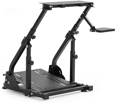 Dardoo G923 Racing Wheel Stand, Height Adjustable and Foldable Add Reinforcement Bars, Fit For Logitech Thrustmaster g27,g29,g920 Excluding steering wheel, handbrake, and pedals