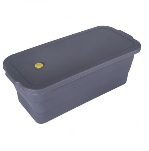 EffiFish Molde de silicona para pan con marco de metal y tapa, bandeja plegable para hornear pan casero, pan de carne, pastel de libra