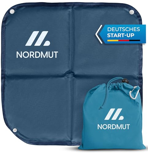 NORDMUT Cuscino da seduta leggero pieghevole per esterni, comodo cuscino da esterno – Cuscino impermeabile con protezione affidabile da freddo e sporco per campeggio, escursioni o stadio