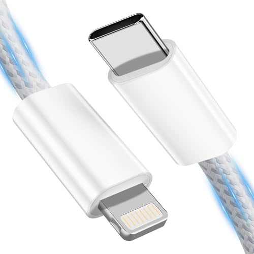 Zestiq Cable USB C a Lightning 1M, [Certificación MFi] Cable Cargador Rápido iPhone Carga Rápida PD USB C Lightning para iPhone 14/14 Pro/Max 13 12 11 Pro XR X SE iPad MacBook Pro Air