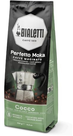 Bialetti Perfetto Moka Café moulu, saveur noix de coco - 1 x 250 g