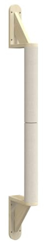 Mhdvray Kratzsäule Wandmontage 109 cm hoch, Sisal-Kratzstamm für Katzen, platzsparender Wandkratzbaum aus Sperrholz, Stabiler Wand-Kratzpfosten zur Wandbefestigung für kleine Räume
