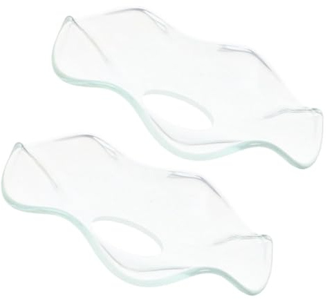 Healeved Portacandele Cattura Gocce di Cera in Vetro Trasparente Set 2 Pezzi a Forma di Piatto Accessori Eleganti per Candele per Matrimoni e Riunioni di Famiglia