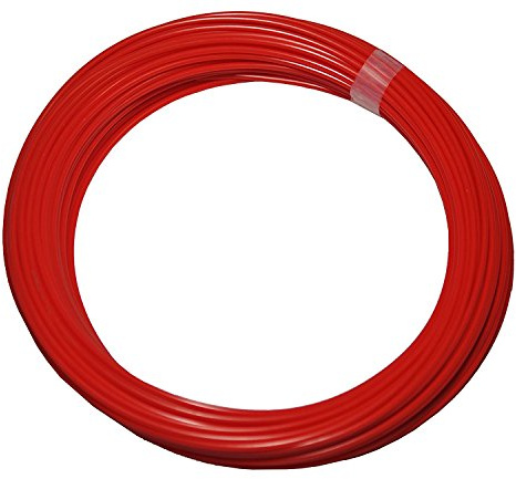 Polyurethan Druckluft Schlauch PU Pneumatikschlauch, 8/6mm Außen-/Innen-Ø, 50 m Rolle, Farbe: rot