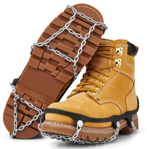 Yaktrax Traction Chains for Walking on Ice and Snow (1 Pair), Large , Black