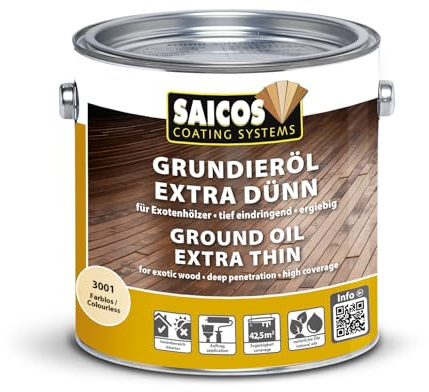 Saicos Grundieröl Extra Dünn Farblos (3001) 750 ml