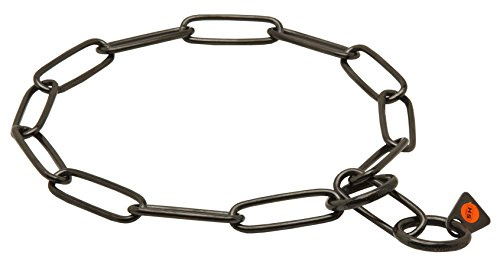 Herm Sprenger Black Stainless Steel Chain Collar for German Shepherd with Long Links - 3 mm x 21 Inches