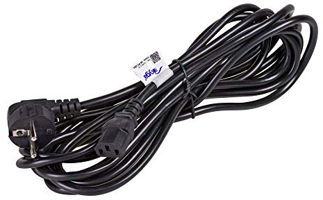 AKYGA AK-PC-05A Stromkabel, 5m für PC, Drucker, Bildschirme schwarz