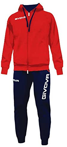GIVOVA TUTA KING FELPA ROSSO/BLU Tg. M