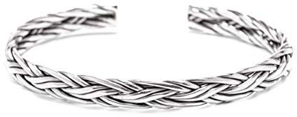 Windalf Vikings Armreif SIGARD Ø 6.2 cm Bohemia Armband Freundschafts-Armschmuck Handarbeit 925 Sterlingsilber