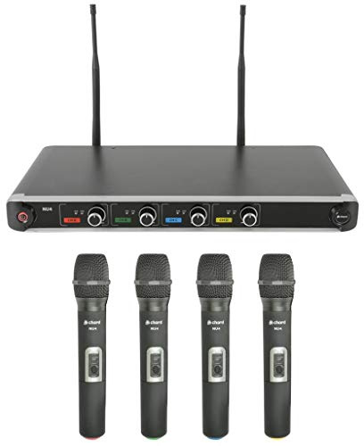Chord NU4-H | Quad UHF Wireless Microphone System | 4 x handheld