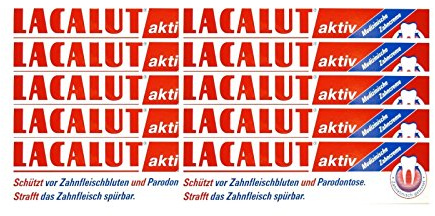 10x LACALUT aktiv Zahncreme 100 ml PZN 5484132 Parodontose Zahnfleischbluten