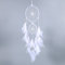 MAGT Traumfänger, Originalität White Dreamcatcher Windspiele indischen Stil Perle Feder Anhänger Home Wand Fenster Dekor